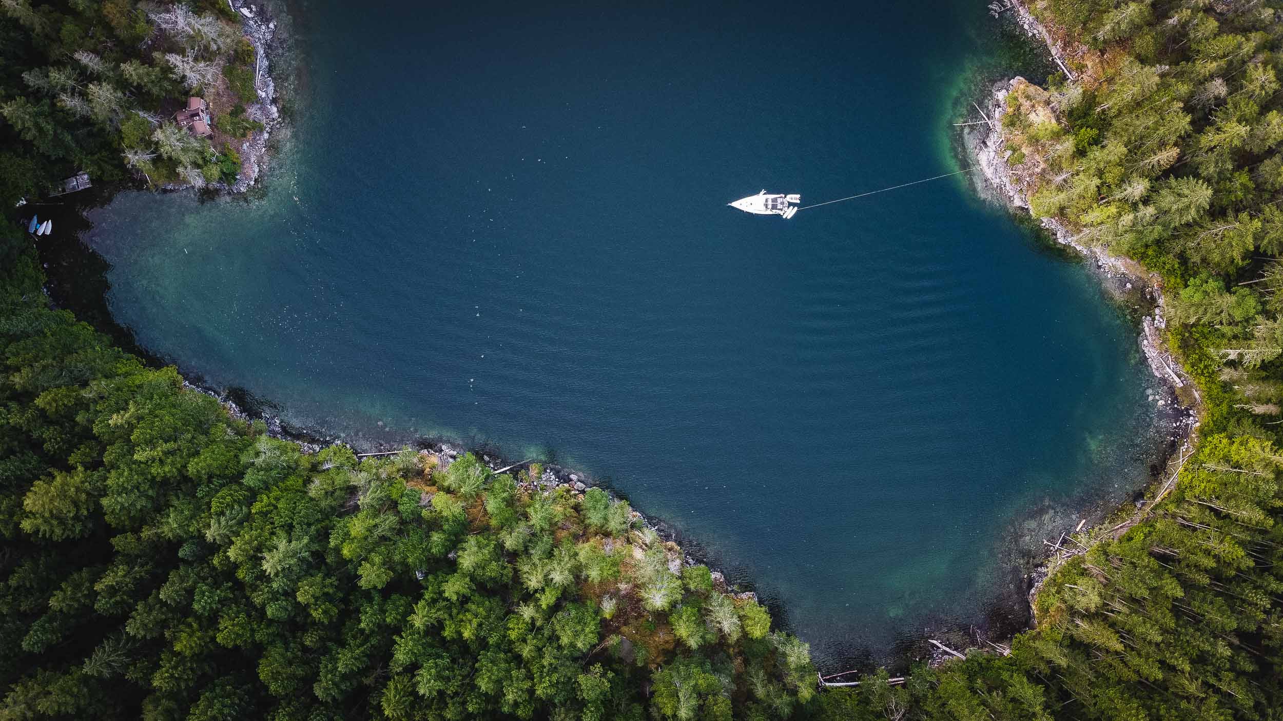 Sheltered coastal cove in Howe Sound.