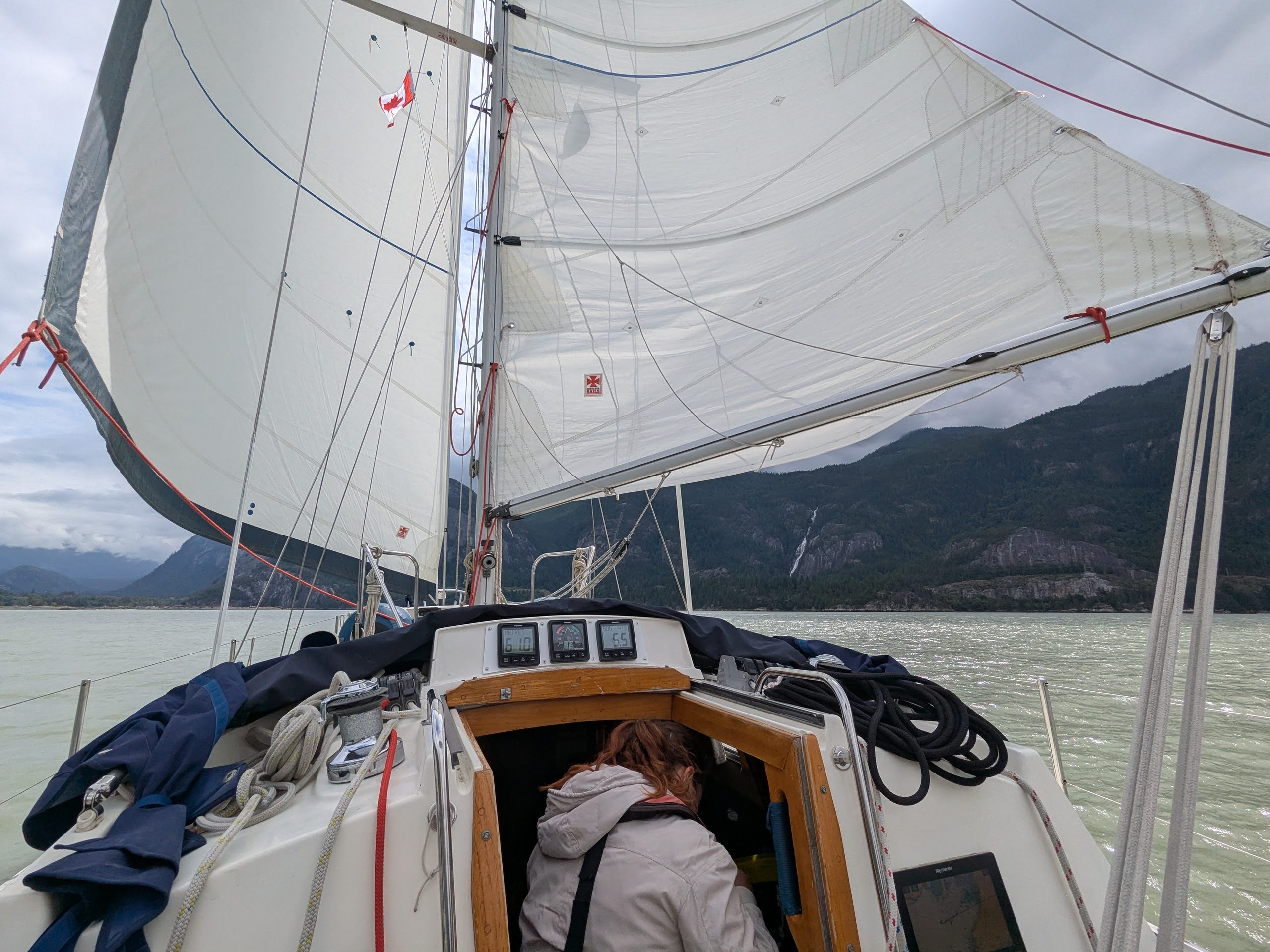 goosewing sailing under the chief