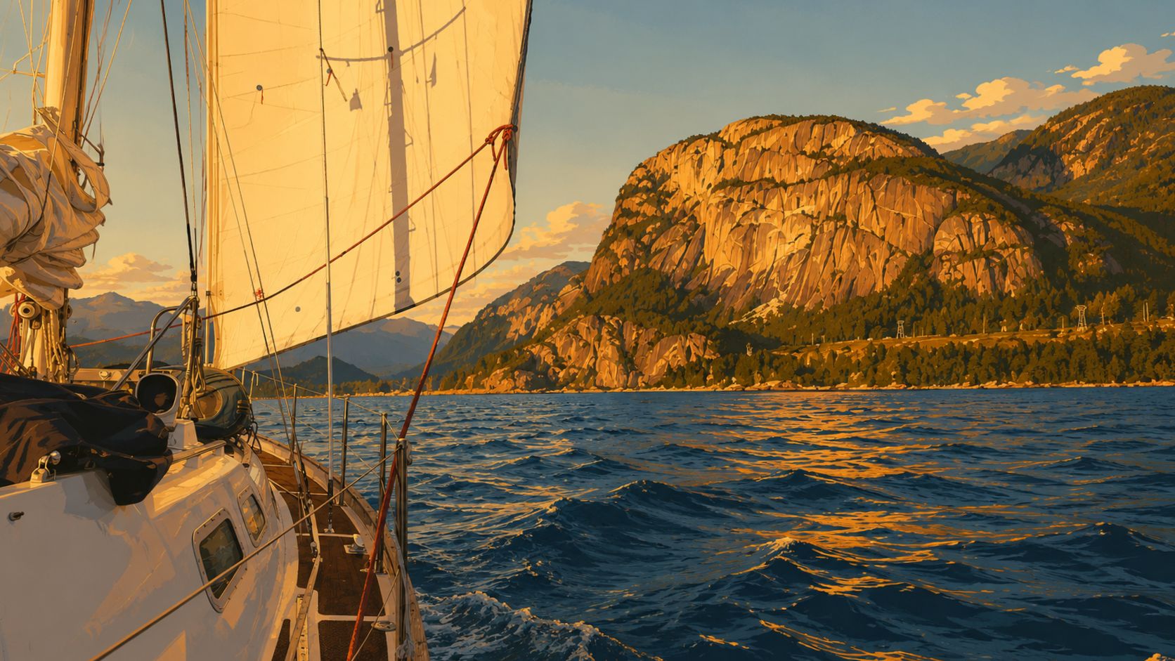 Yacht Master Class sailing in Howe Sound near Squamish