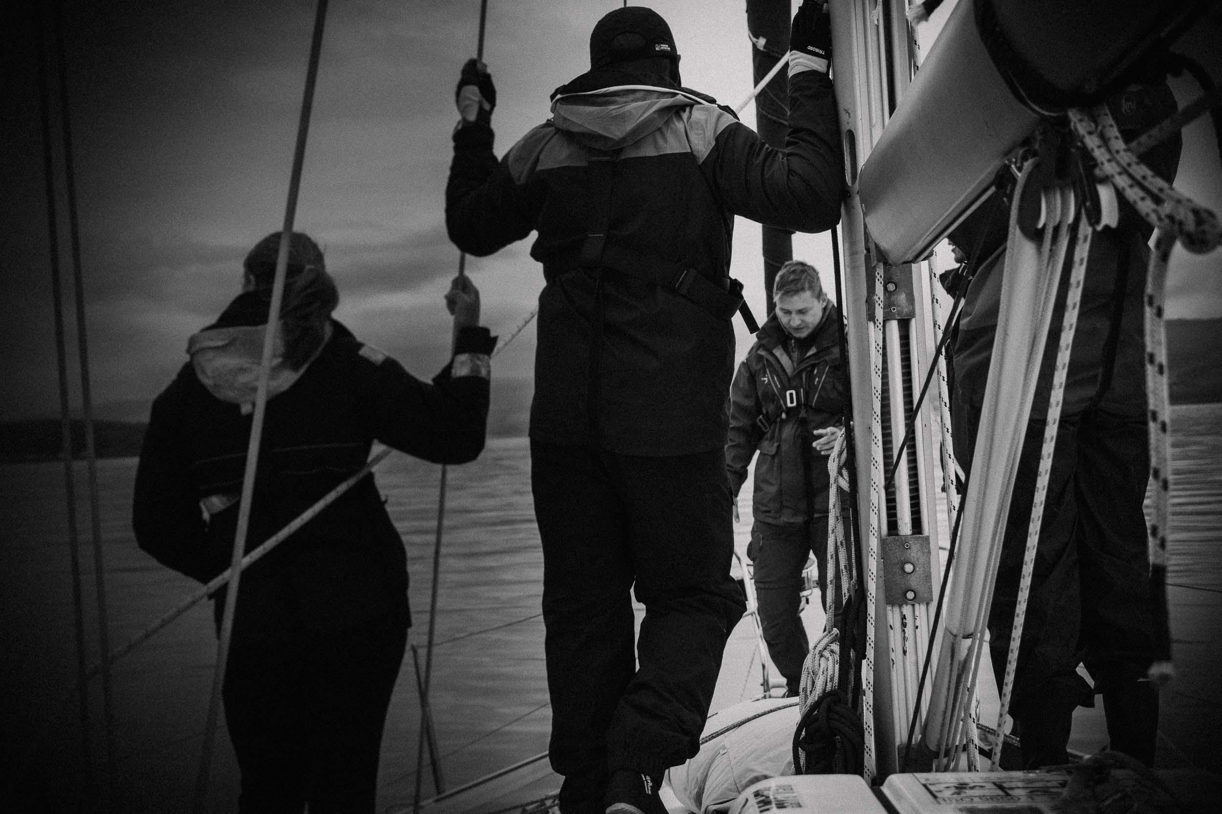 Private sailing training underway on the water.